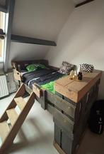 Stoere halfhoogslaper van steigerhout met gave details izgs, Ophalen, 100 cm, Eenpersoons, Steigerhout