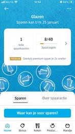 1 volle spaarkaart AH Glas zegels, Albert Heijn, Ophalen of Verzenden