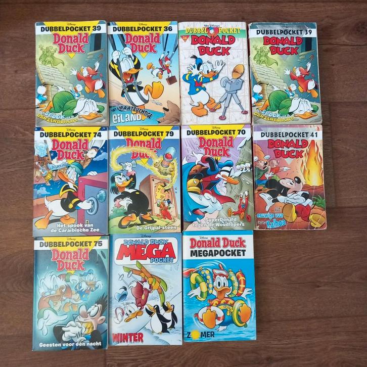 Donald Duck Pockets - Set van 10 - Dubbelpocket & Megapocket, Boeken, Stripboeken, Gelezen, Meerdere stripboeken, Ophalen of Verzenden