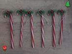 6 Vintage stijl Murano glas Candy Cane hangers & hulst 11 cm, Ophalen of Verzenden, Nieuw