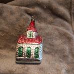 B879 antieke kerstbal GROTE kerk zeldzaam, Diversen, Kerst, Ophalen of Verzenden, Gebruikt