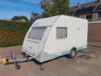 Compacte en lichte Eifelland Holiday 350 incl voortent, Caravans en Kamperen, Tot en met 2, 4 tot 5 meter, 500 - 750 kg, Rondzit