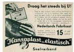 2 Originele Advertenties HANSAPLAST "ELASTISCH" 1935, Verzamelen, Verzenden, Zo goed als nieuw, Overige typen