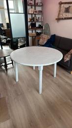 Fijne ronde houten eet tafel - round wooden dinner table, Huis en Inrichting, Tafels | Eettafels, Verzenden, Gebruikt, Rond, 100 tot 150 cm