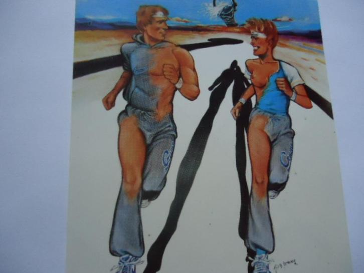 sticker oud CRUMS JEANS Strip pop art retro vintage mode mer, Verzamelen, Stickers, Zo goed als nieuw, Verzenden