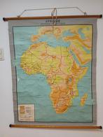 Vintage oude schoolkaart Afrika, Antiek en Kunst, Antiek | Schoolplaten, Ophalen of Verzenden, Aardrijkskunde
