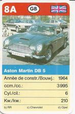 Kw4510 autokaartje 8a aston martin db 5, Ophalen of Verzenden, Zo goed als nieuw, Auto's