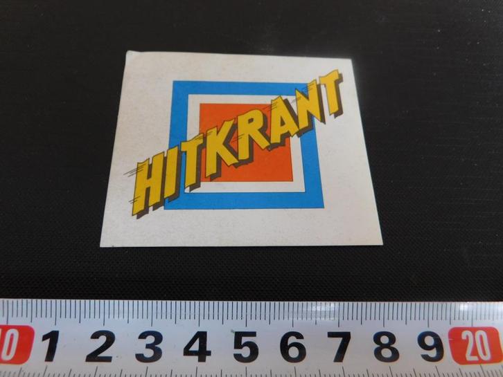 sticker HITKRANT, Verzamelen, Stickers, Zo goed als nieuw, Ophalen