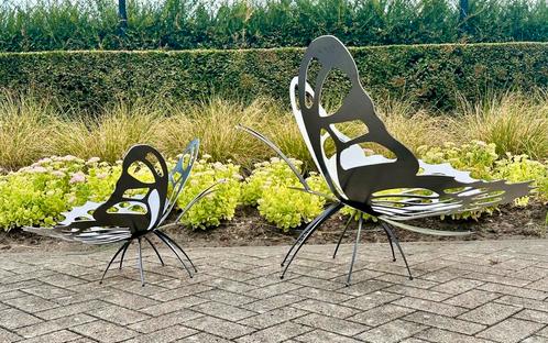 Tuindecoratie maatwerk vlinders, Tuin en Terras, Tuinbeelden, Nieuw, Metaal, Ophalen of Verzenden