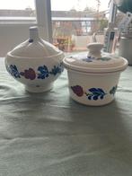 Boerenbont knoflook en boterpot, Ophalen, Zo goed als nieuw, Aardewerk, Boerenbont