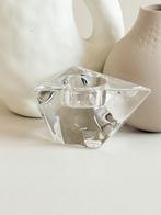 Orrefors diamant achtige theelichthouder, Ophalen of Verzenden, Zo goed als nieuw, Overige materialen, Minder dan 25 cm