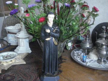 prachtig oud beeld van gips van de heilige gerardus beschikbaar voor biedingen