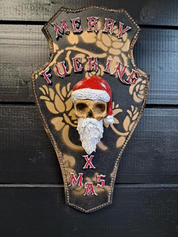 Merry xxx Christmas skull wand ornament kerst silly art beschikbaar voor biedingen