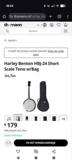 Harley Benton HBJ-24 Short Scale Tenor Banjo, Muziek en Instrumenten, Snaarinstrumenten | Banjo's, Ophalen, Zo goed als nieuw