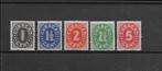Curaçao 1936. NVPH 121 t/m 125, Ongebruikt., Verzenden, Postfris