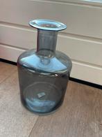 Blauwe glazen vaas, Ophalen, Blauw, Minder dan 50 cm, Glas