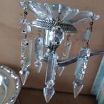 Set van 2 prachtige antieke bobeches met pegels, Antiek en Kunst, Ophalen of Verzenden, Glas
