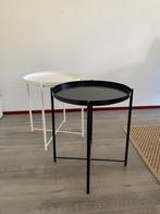 2 Tray Tables Ikea, Huis en Inrichting, Tafels | Sidetables, Ophalen, Rond, Minder dan 50 cm, Zo goed als nieuw