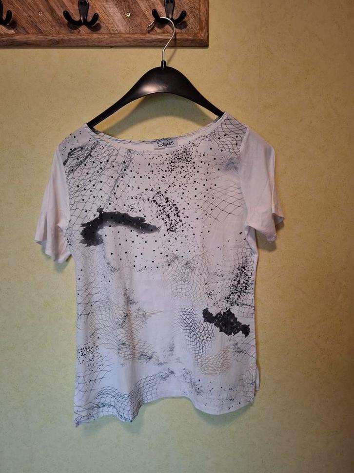 shirt korte mouw abstract bling bling styles maat s, Kleding | Dames, T-shirts, Zo goed als nieuw, Maat 36 (S), Overige kleuren