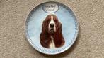 Bassett hond .. wandbord // diam. 20.5 cm, Ophalen of Verzenden