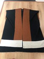 Comma omslagdoek poncho vest m bruin zwart cape met wol, Maat 38/40 (M), Zwart, Zo goed als nieuw, X