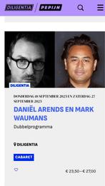 Daniël Arends en Mark Waumans, Tickets en Kaartjes, Twee personen, September