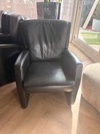 Echte leren stoelen met wieltjes, Huis en Inrichting, Fauteuils, Gebruikt, Minder dan 75 cm, Leer, Ophalen of Verzenden