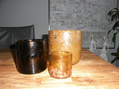 diverse glazen schalen/windlicht RIVERDALE/POMAX/HOME etc, Huis en Inrichting, Woonaccessoires | Kandelaars en Kaarsen, Nieuw