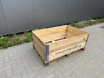 Palletrand [120x90x19], stapelaar met scharnieren [7x] beschikbaar voor biedingen