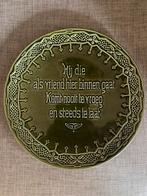 Majolica - Antiek wandbord met spreuk!, Antiek en Kunst, Antiek | Wandborden en Tegels, Ophalen of Verzenden