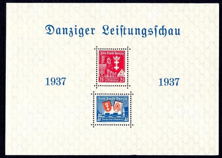 Blok 3 Danzig 1937 "Danzigse dorp" postfris, Postzegels en Munten, Postzegels | Europa | Duitsland, Postfris, Overige periodes