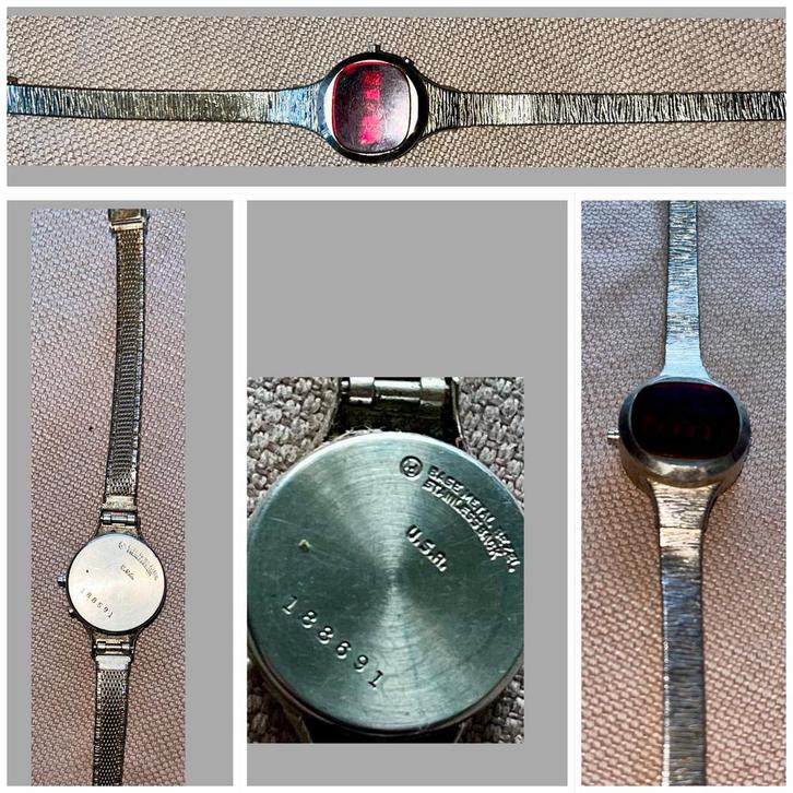 Zeldzaam TI LED Digital Horloge (USA) Jaren '70 Space Age, Antiek en Kunst, Antiek | Klokken, Ophalen of Verzenden