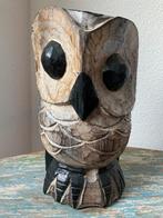 Mooie houten uil, 25 cm breed, 20 cm hoog, Ophalen of Verzenden, Nieuw, Vogel, Beeldje of Figuurtje