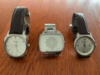 Saiko Polshorloges - 3 stuks in goede staat, Seiko, Leer, Staal, Polshorloge