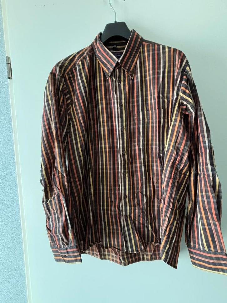 Kleurrijk heren overhemd maat XL 43/44, Kleding | Heren, Overhemden, Gedragen, Halswijdte 43/44 (XL), Overige kleuren, Ophalen of Verzenden