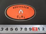 sticker ACETYLEEN C2 H2  *, Ophalen, Zo goed als nieuw