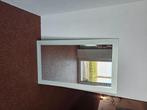 Spiegel met melkglas rand afmeting spiegel 50x85 cm, Huis en Inrichting, Woonaccessoires | Spiegels, Ophalen, Zo goed als nieuw