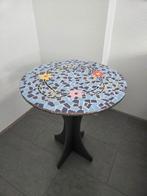 Mozaïek bijzettafeltje, Huis en Inrichting, Tafels | Bijzettafels, Ophalen, Zo goed als nieuw, Rond