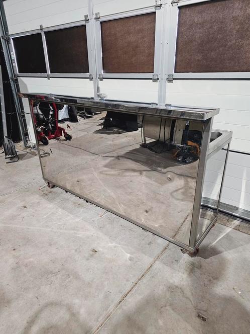 RVS / Chrome Mobiele bar - Tapinstallatie Zonder Koeler, Tuin en Terras, Buitenkeukens, Zo goed als nieuw, Ophalen of Verzenden
