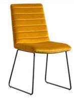 Eetkamerstoel liva kick set van 6 geel goud, Huis en Inrichting, Stoelen, Ophalen, Overige kleuren, Zo goed als nieuw, Vijf, Zes of meer stoelen