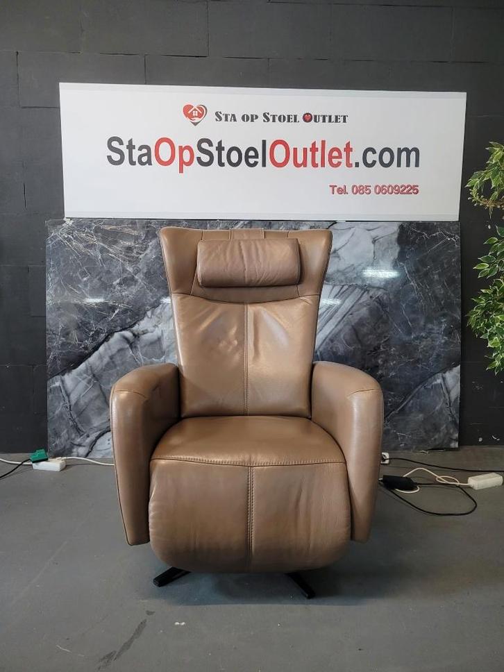 Staopstoel Prominent Sorisso Creme met tiptoetsen, Huis en Inrichting, Fauteuils, Zo goed als nieuw, Leer, 50 tot 75 cm, Minder dan 75 cm