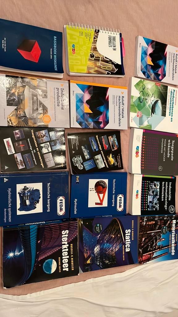 15 schoolboeken HBO Werktuigbouwkunde, Boeken, Schoolboeken, Zo goed als nieuw, Overige niveaus, Ophalen of Verzenden