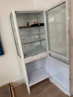 Vintage apothekerskast, Huis en Inrichting, Kasten | Vitrinekasten, Ophalen, Vintage, 50 tot 100 cm, Metaal