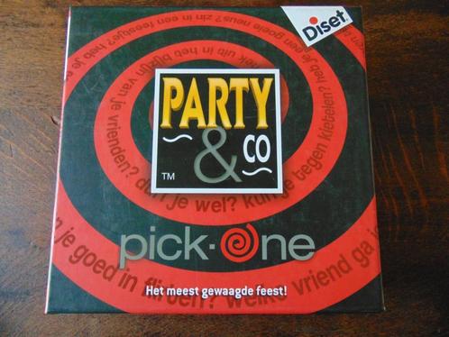 Party & Co Pick One Spel van Diset, Hobby en Vrije tijd, Gezelschapsspellen | Bordspellen, Zo goed als nieuw, Drie of vier spelers