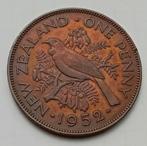 1 Penny 1952 Nieuw Zeeland Prachtige Oude Vintage Munt Vogel, Postzegels en Munten, Munten | Oceanië, Ophalen of Verzenden