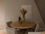 Kave Home Jeanette eettafel Ø 120 cm – massief teakhout, Ophalen, 100 tot 150 cm, Zo goed als nieuw, Vijf personen of meer