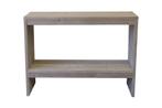 Mooie Sidetable van gebruikt steigerhout, Ophalen of Verzenden, Nieuw, 25 tot 50 cm, Rechthoekig