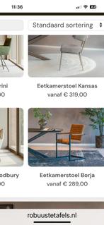 Eetkamer stoelen leer cognac kleur, Huis en Inrichting, Stoelen, Bruin, Leer, Ophalen of Verzenden, Zo goed als nieuw