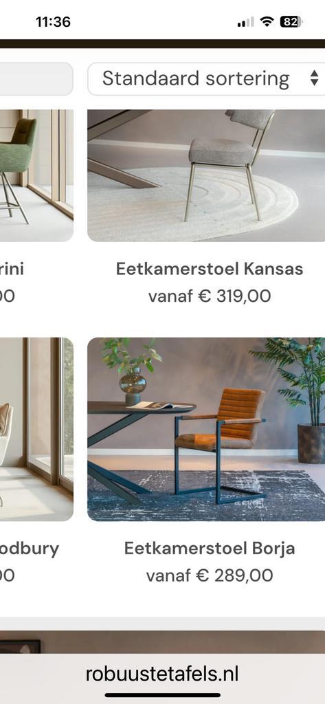 Eetkamer stoelen leer cognac kleur, Huis en Inrichting, Stoelen, Zo goed als nieuw, Vijf, Zes of meer stoelen, Leer, Bruin, Ophalen of Verzenden