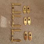 3 Sets Koperen Deurkrukken - Prima Staat!, Ophalen of Verzenden, Gebruikt, Koper of Messing, Klink of Kruk